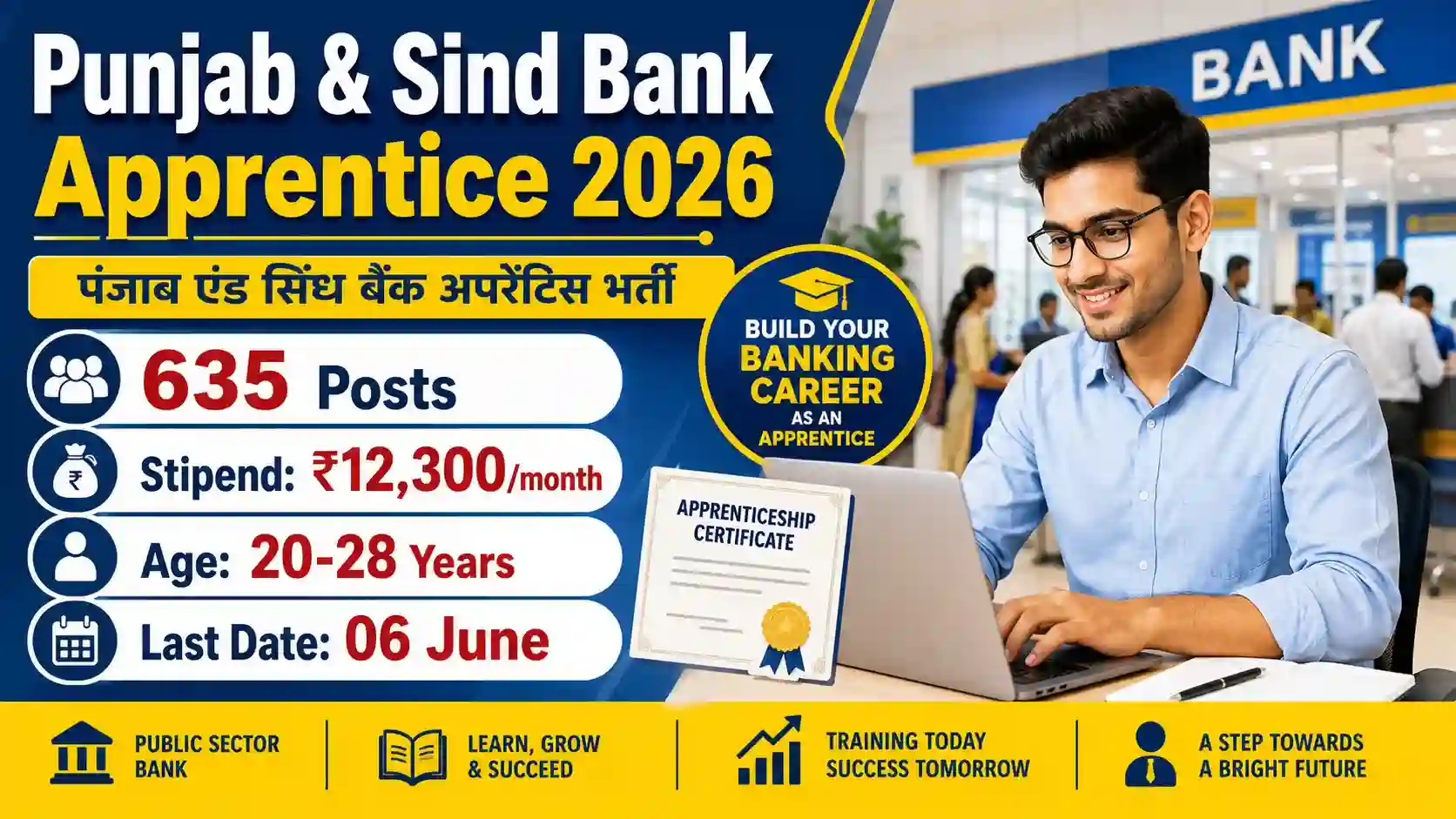 Punjab & Sind Bank Apprentice Recruitment 2026