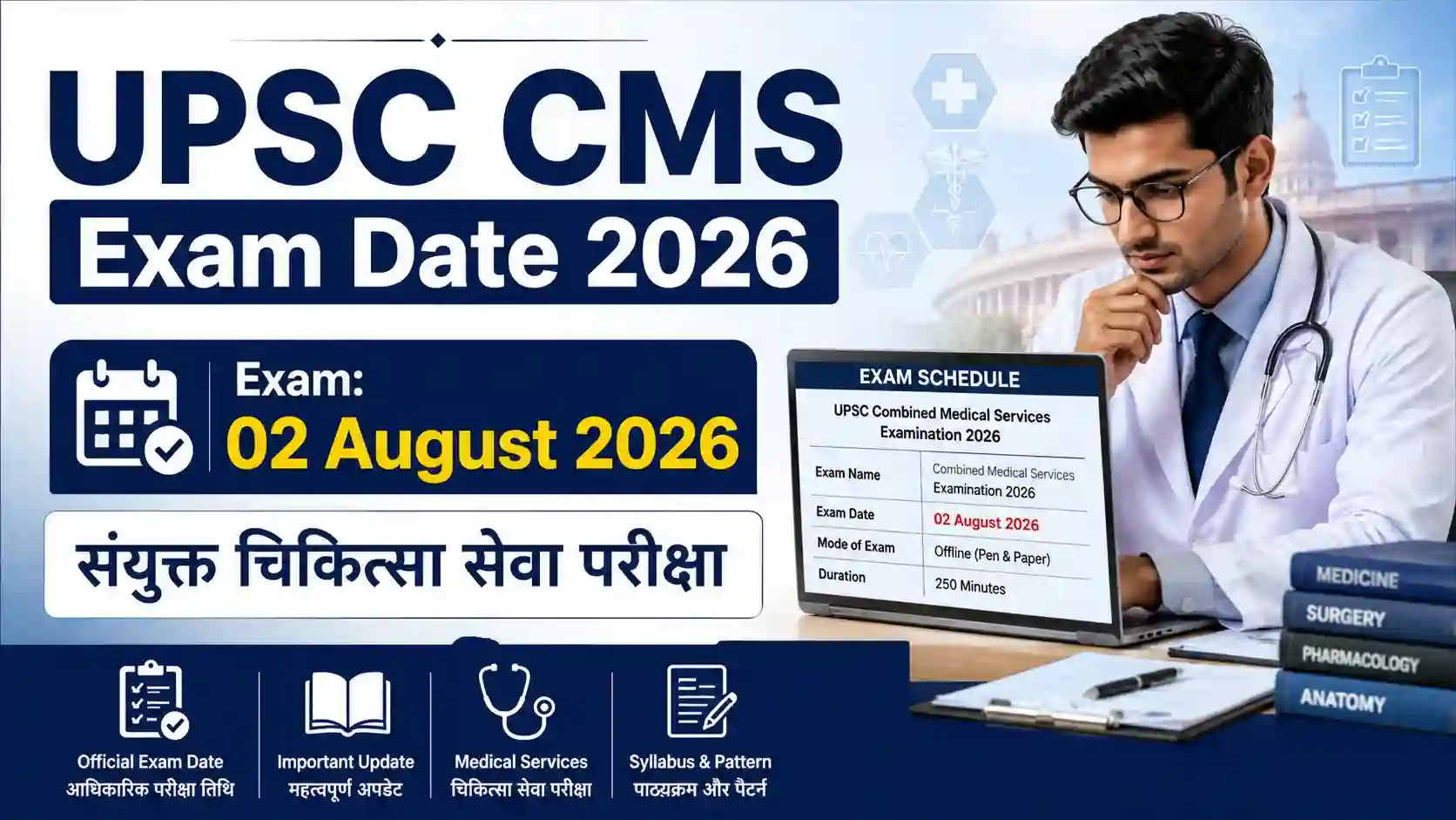 UPSC CMS Exam Date 2026