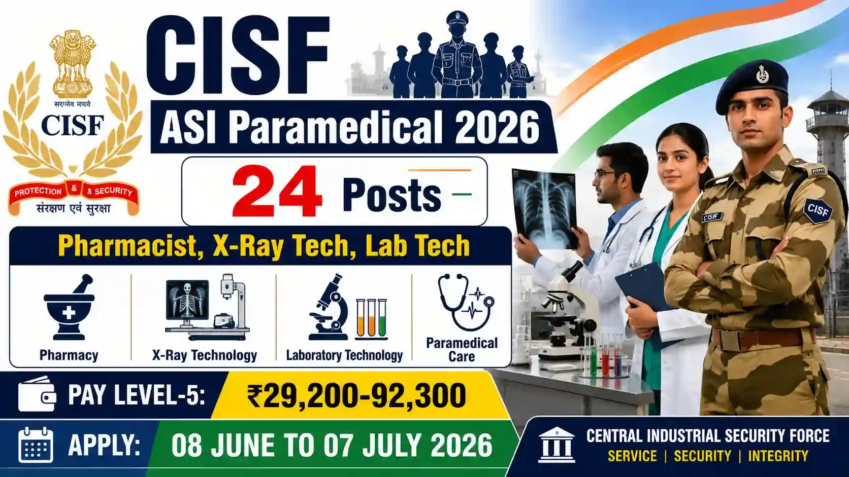 CISF ASI Paramedical Staff Recruitment 2026