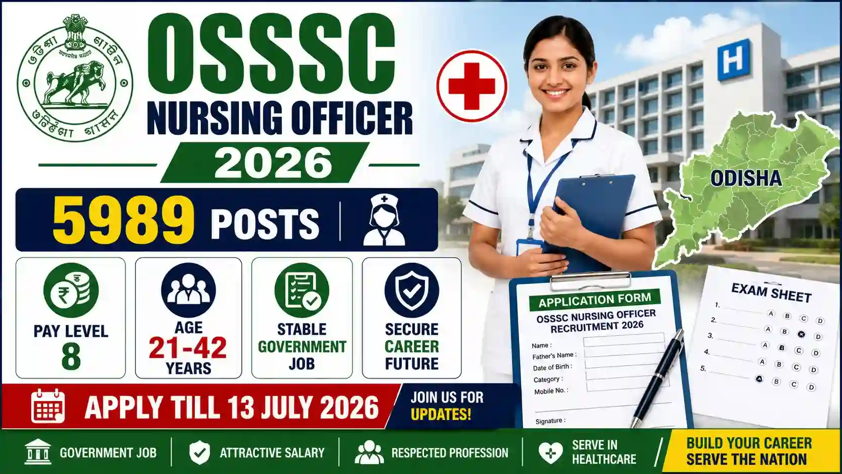 OSSSC Nursing Officer Recruitment 2026
